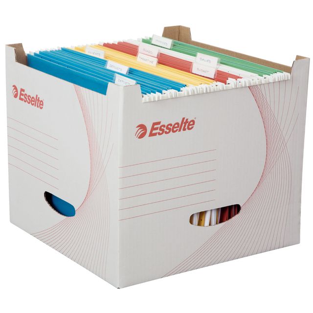 ESSELTE Arkivbox för hängmappar med lock | Kontorsmaterial - Arkivering och kontorsförvaring - Arkivkartonger och boxar | Kontorsexperten