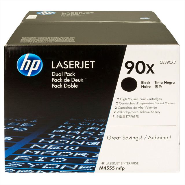 HP Toner CE390XD 90X 48K svart 2/fp | Toner och bläck - Tonerkassetter - Toner HP | Kontorsexperten