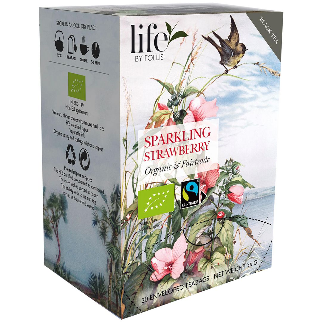 LIFE BY FOLLIS Te Sparkling Strawberry 20/fp | Kök och servering - Kaffe och te - Te | Kontorsexperten