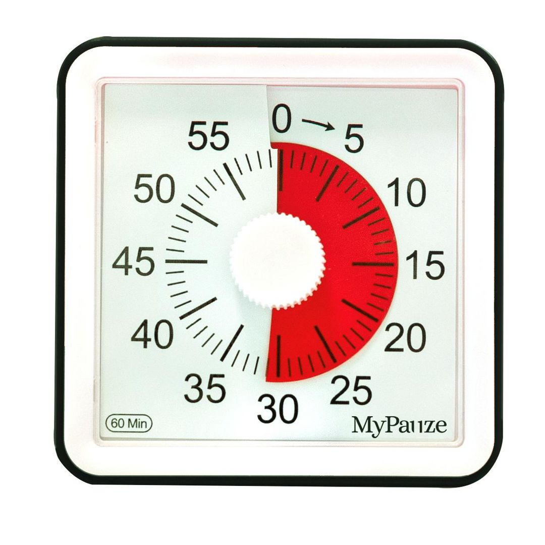 MYPAUZE Koncentrationsklocka 8x8 cm | Skola och förskola - Klassrummet / Lära - Matematik | Kontorsexperten