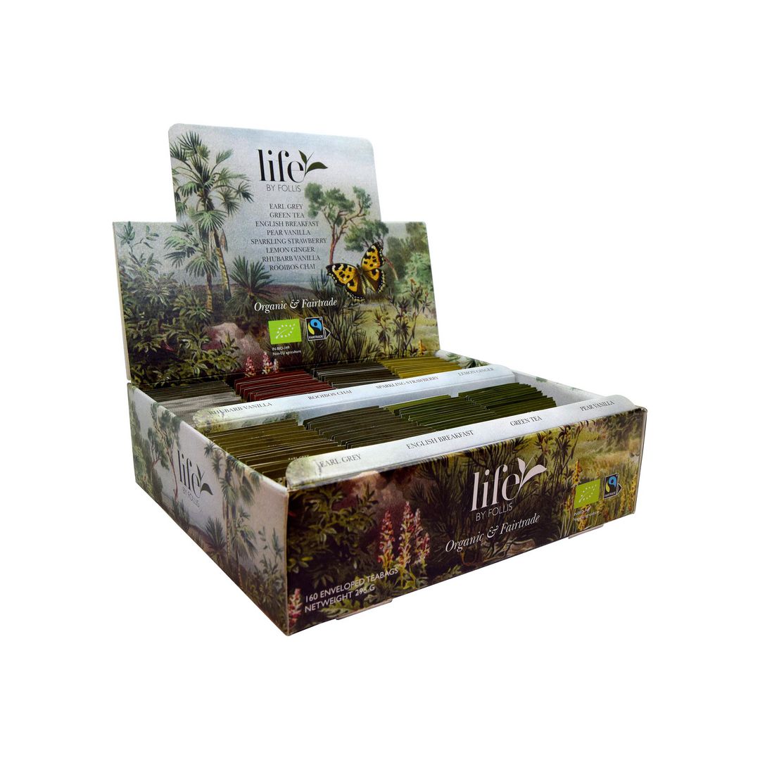 LIFE BY FOLLIS Te Sortimentslåda 8 smaker 160/fp | Kök och servering - Kaffe och te - Te | Kontorsexperten