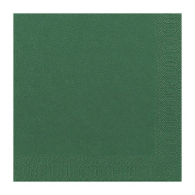 DUNI Servett 3-lagers, enfärgad, ¼-vikt, 33 cm, mörkgrön 125/fp | Kök och servering - Servetter och dukar - Servett - 3-lagers | Kontorsexperten