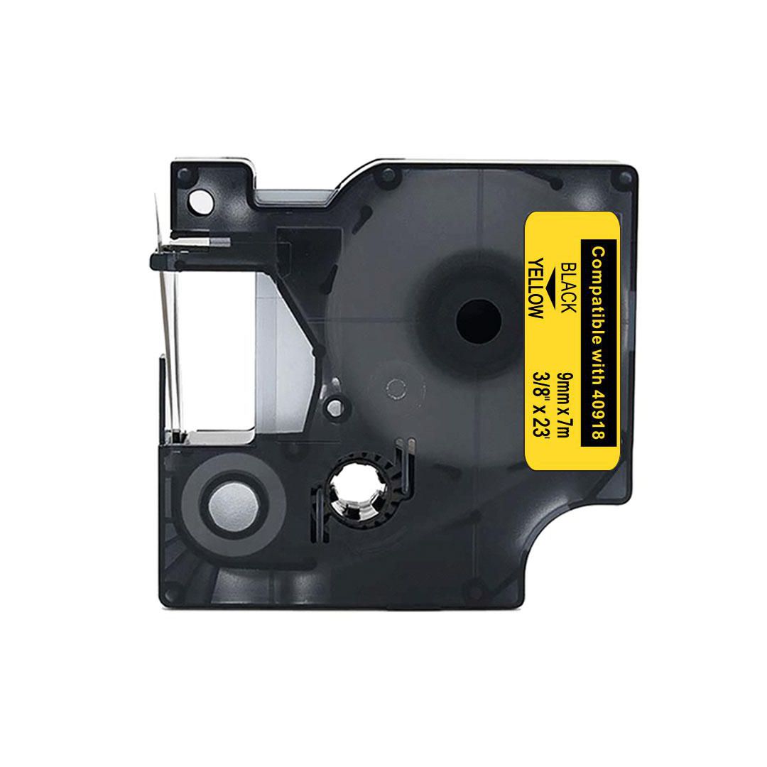 Tape 9mm Svart på Gul | Kontorsmaskiner - Märkmaskiner och tape - Tape - Dymo D1 | Kontorsexperten