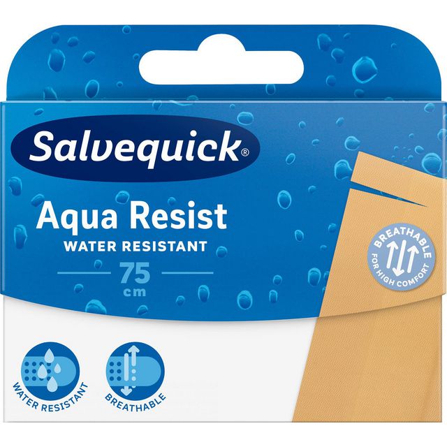 SALVEQUICK Plåster Aqua Resist 75cm | Skyddsutrustning - Första Hjälpen - Plåster | Kontorsexperten