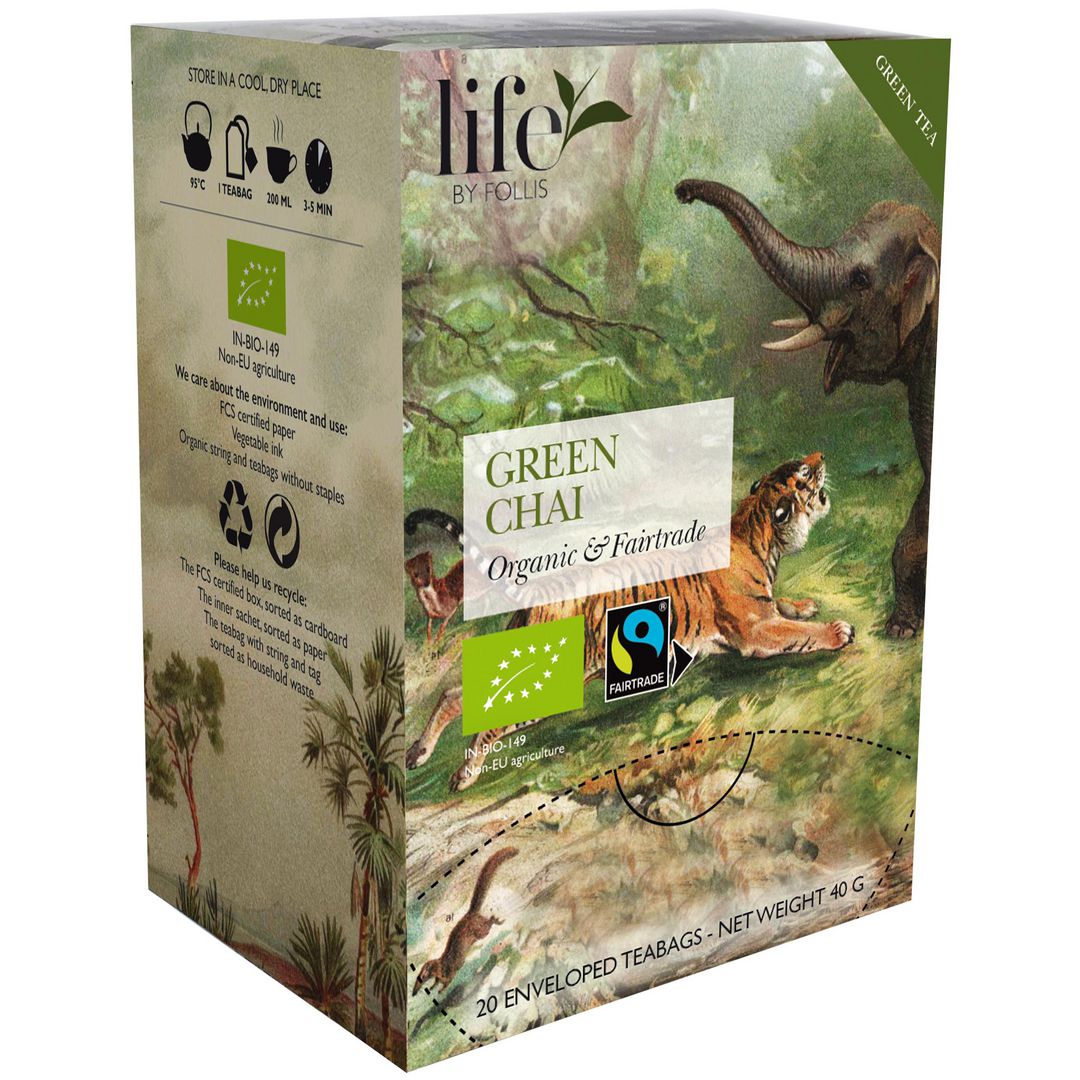 LIFE BY FOLLIS Te Grönt chai 20/fp | Kök och servering - Kaffe och te - Te | Kontorsexperten