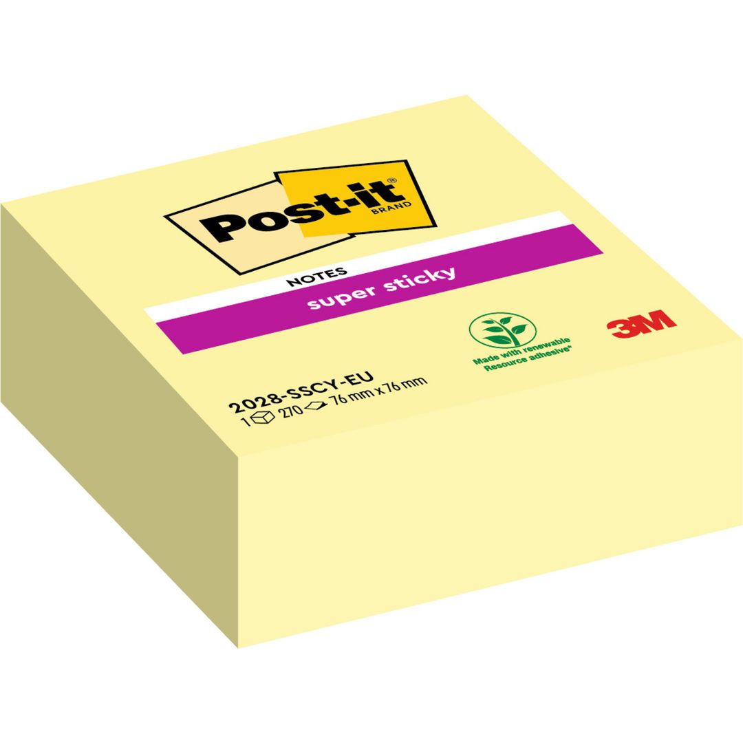 POST-IT Notes kub SS 76x76mm 270 blad gul | Kontorsmaterial - Notes och Post-It - Notes - Kuber | Kontorsexperten