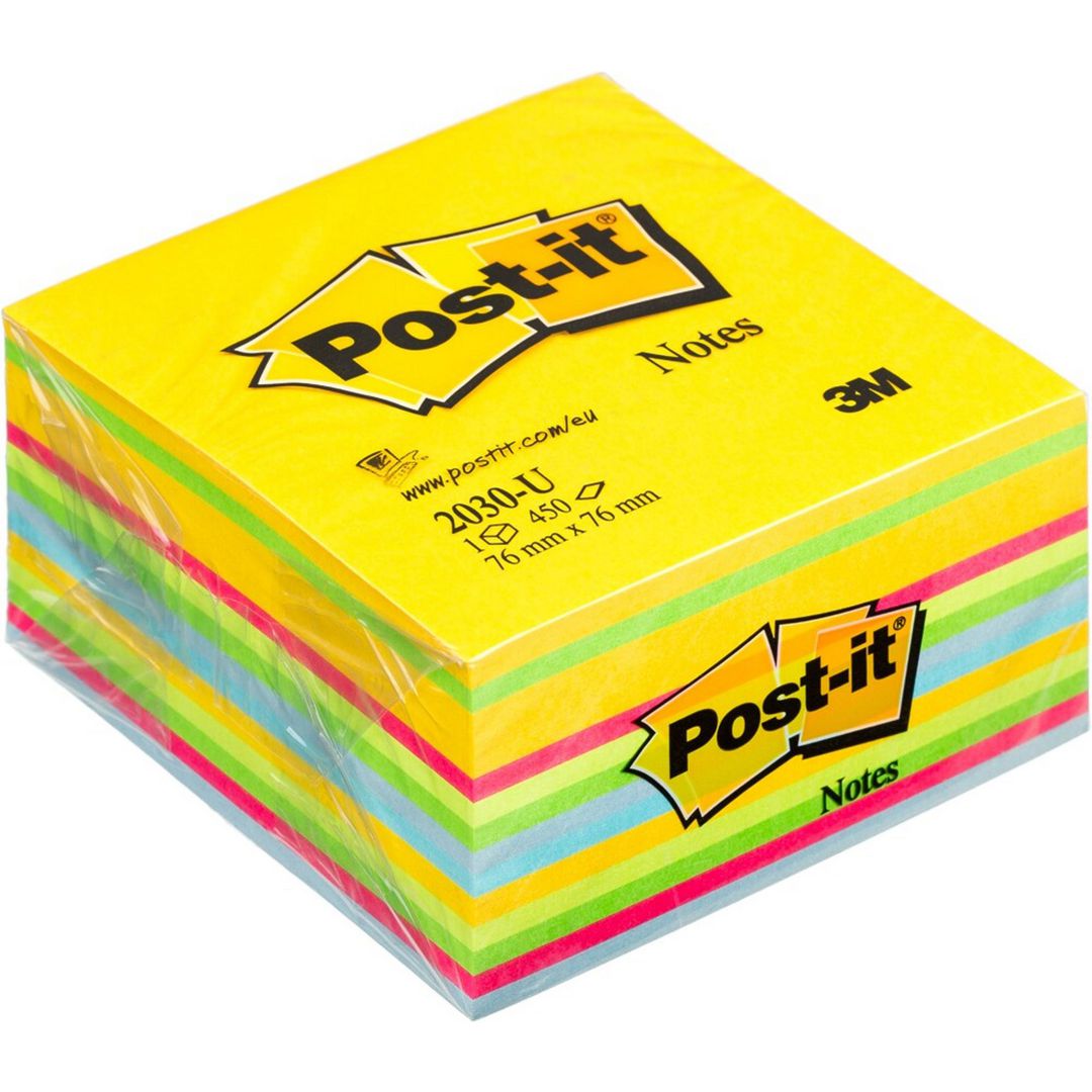 POST-IT Notes kub 76x76 450bl u.colours | Kontorsmaterial - Notes och Post-It - Notes - Kuber | Kontorsexperten