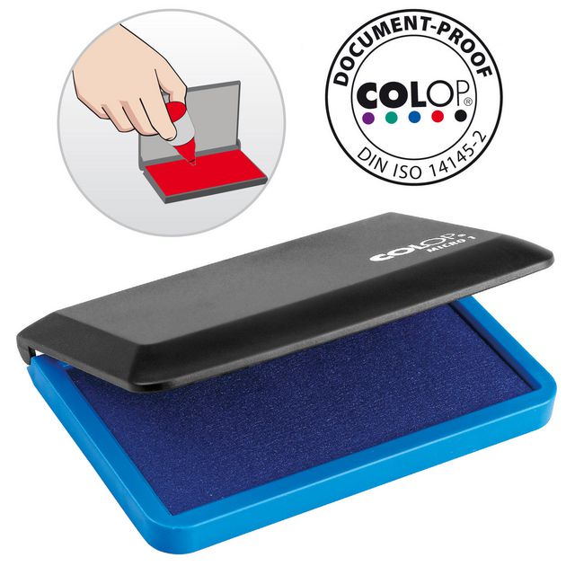Colop Stämpeldyna 90x50mm blå | Kontorsmaterial - Till skrivbordet - Stämplar | Kontorsexperten