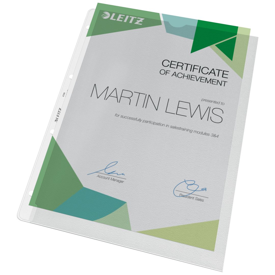 LEITZ Plastficka PP 0,13 A4 | Kontorsmaterial - Mappar och plastfickor - Plastfickor - Öppen överkant | Kontorsexperten