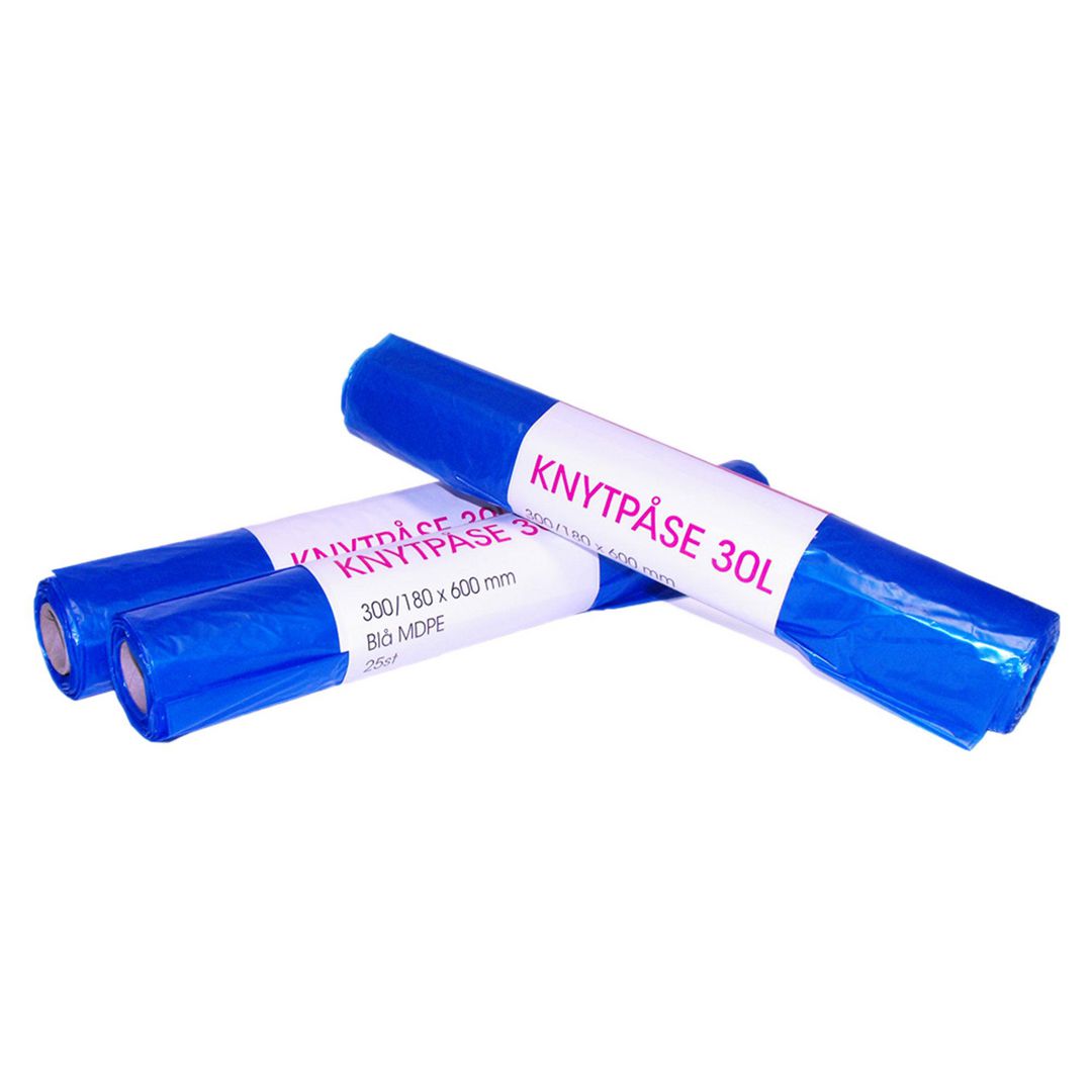 RELINE Plastsäck knyt MD 30L 15my blå 25/rl | Städ och hygien - Påsar och säckar - Plastsäckar | Kontorsexperten