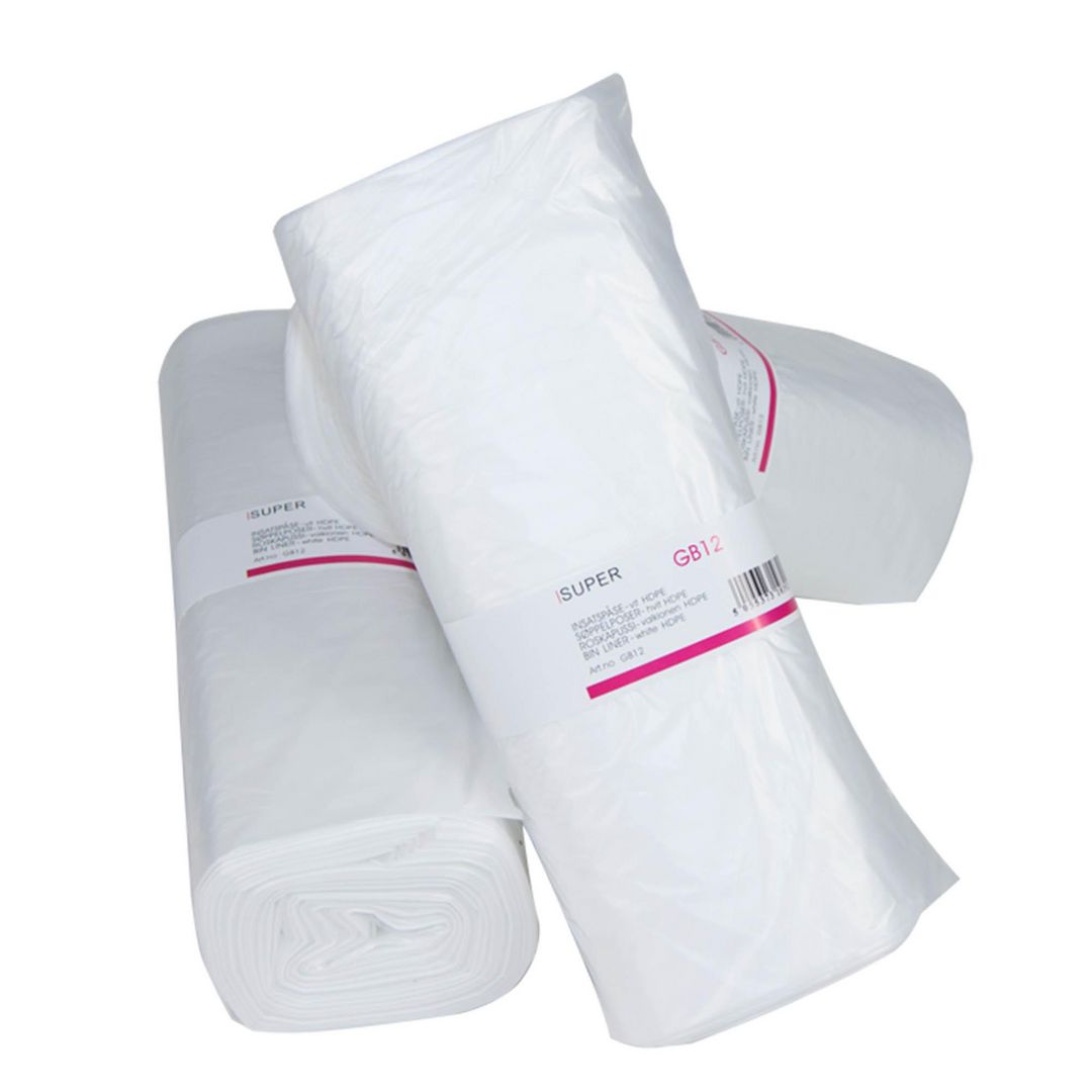 RELINE Papperskorgspåse HD 80L 12my vit 50/rl | Städ och hygien - Påsar och säckar - Papperskorgspåsar | Kontorsexperten