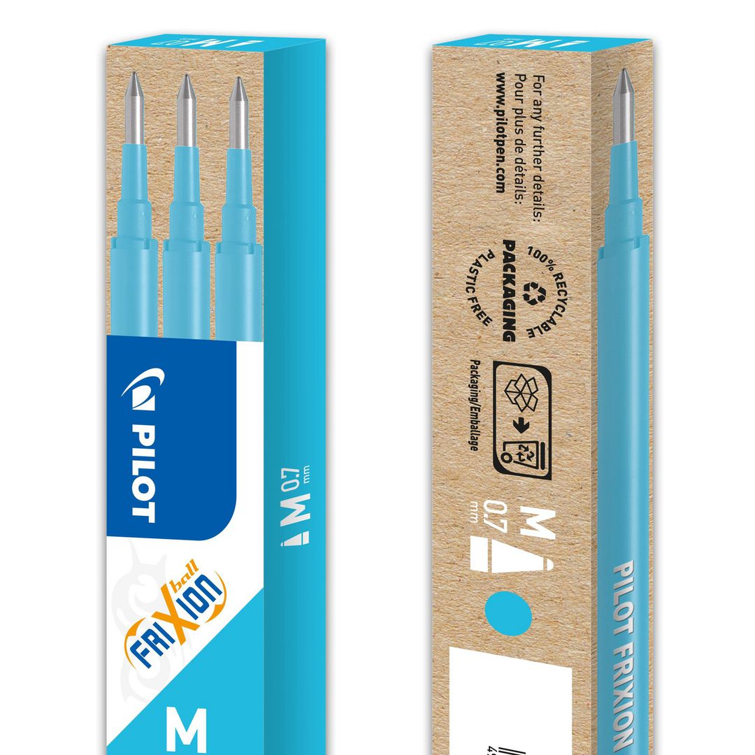 PILOT Refill Frixion 0,7mm ljusblå 3/fp | Kontorsmaterial - Pennor - Pennpatroner | Kontorsexperten