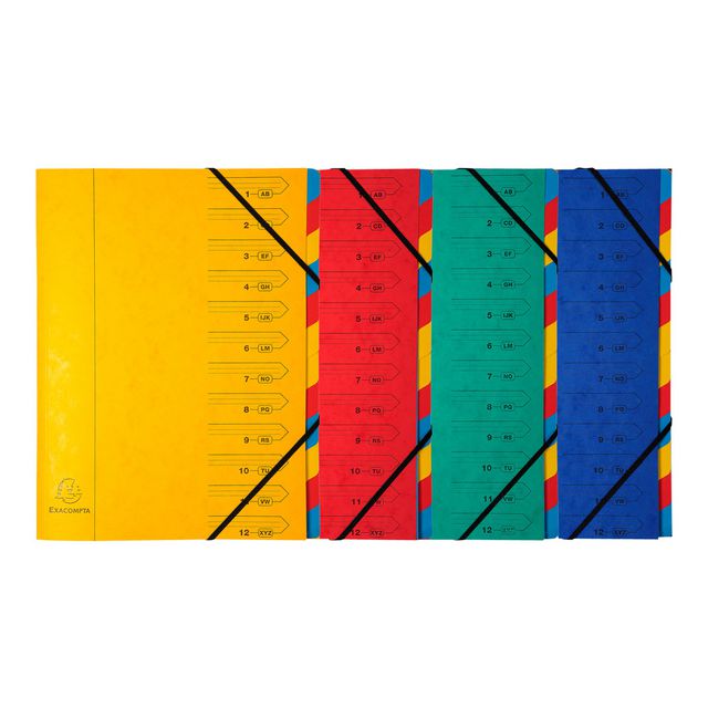 EXACOMPTA Sorteringsmapp Nature Future A4 12-flik | Kontorsmaterial - Mappar och plastfickor - Sorteringsmappar | Kontorsexperten