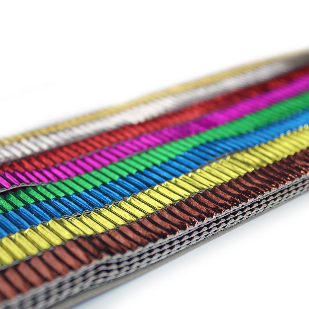 Wellpapp metallic 6 remsor x 8färger | Skola och förskola - Hobbypapper - Specialpapper | Kontorsexperten