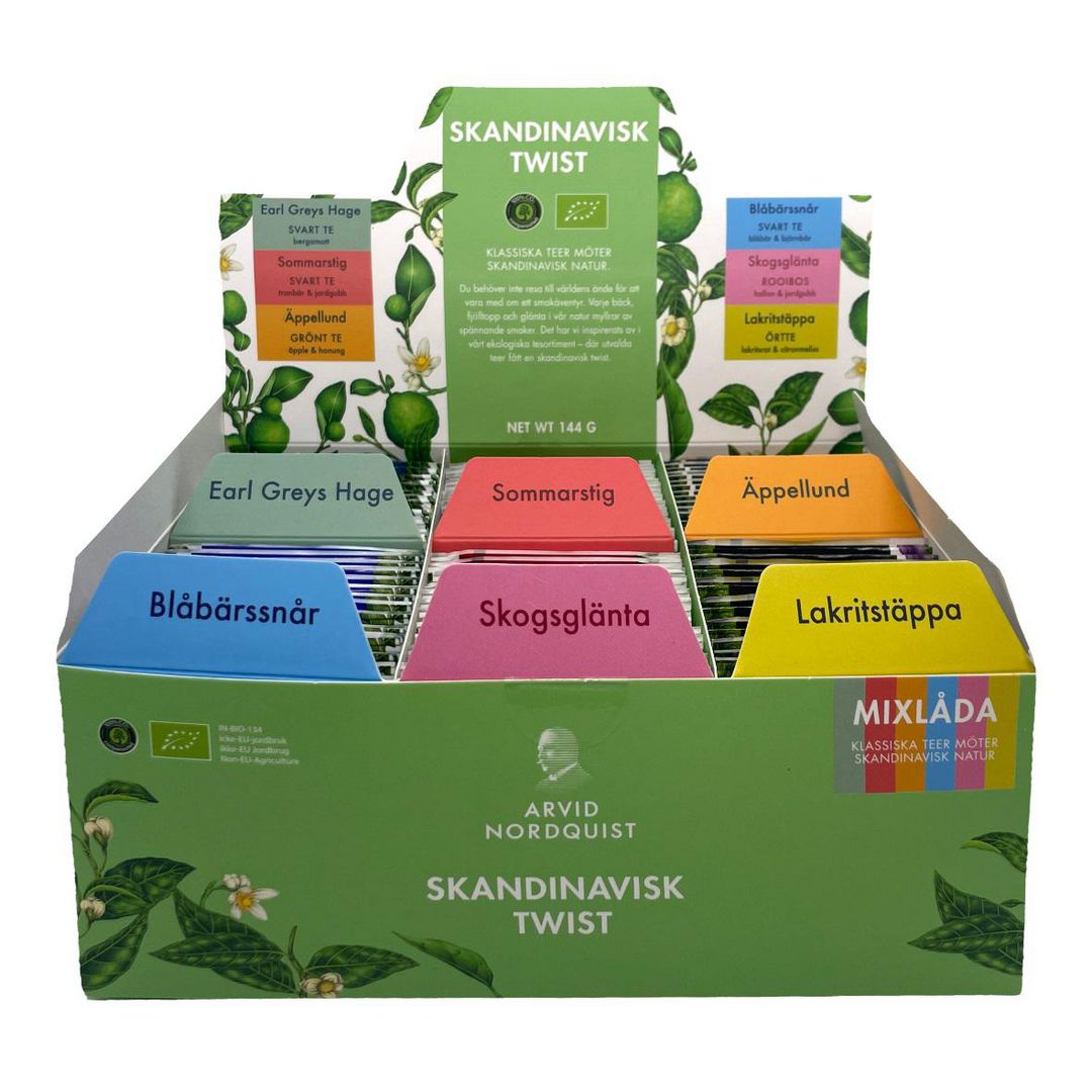 ARVID NORDQUIST Te Sortimentslåda Skandinavisk Mix 6 smaker 90/fp | Kök och servering - Kaffe och te - Te | Kontorsexperten