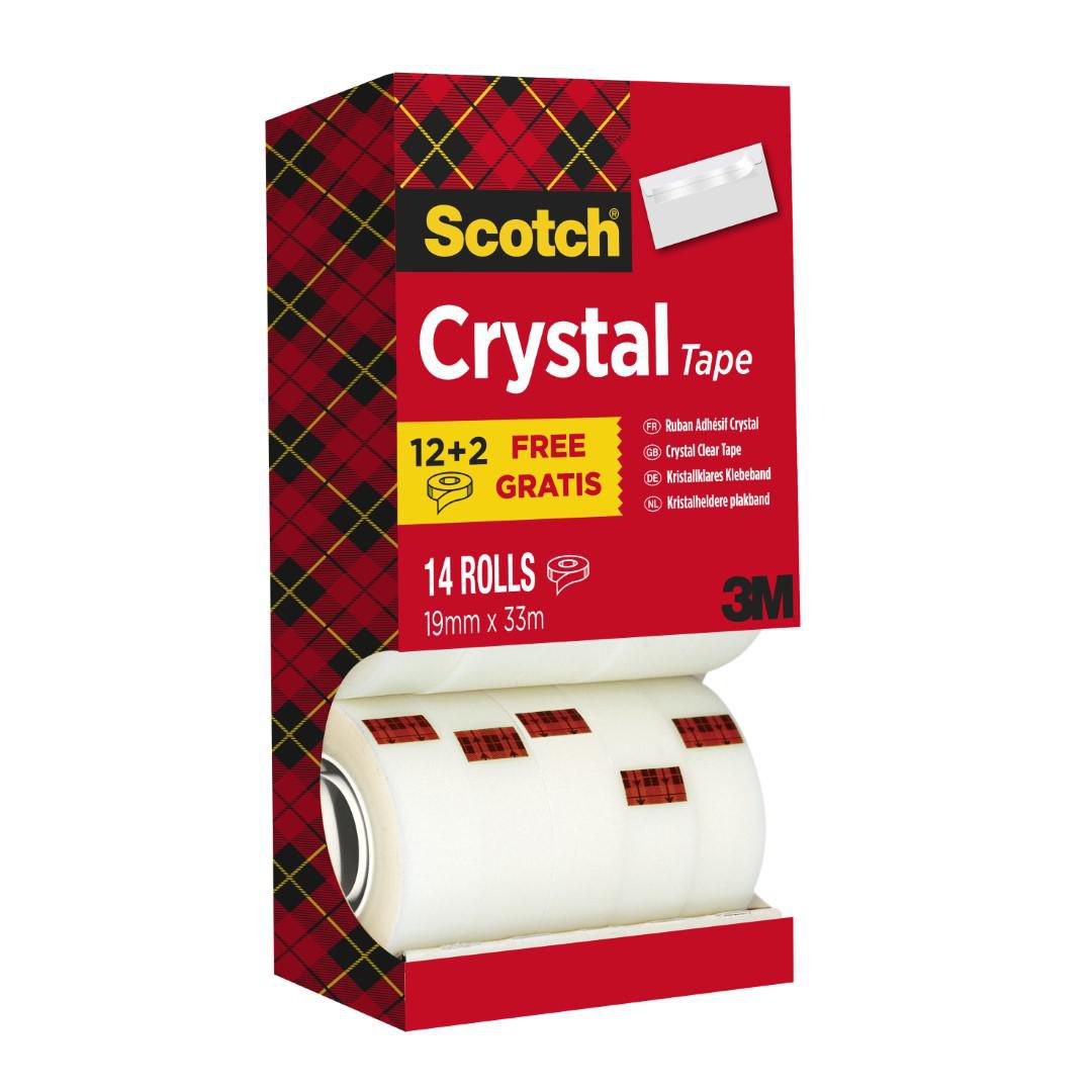 SCOTCH Kontorstejp Crystal 7100 19x33mm 14/fp | Kontorsmaterial - Tejp lim och häftmassa - Tejp - Kontor | Kontorsexperten