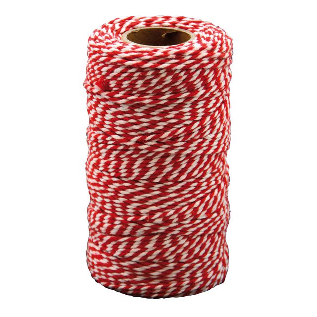 PLAYBOX Bomullsnöre röd och vit | Skola och förskola - Hobbymaterial - Tråd, snöre och snodd | Kontorsexperten