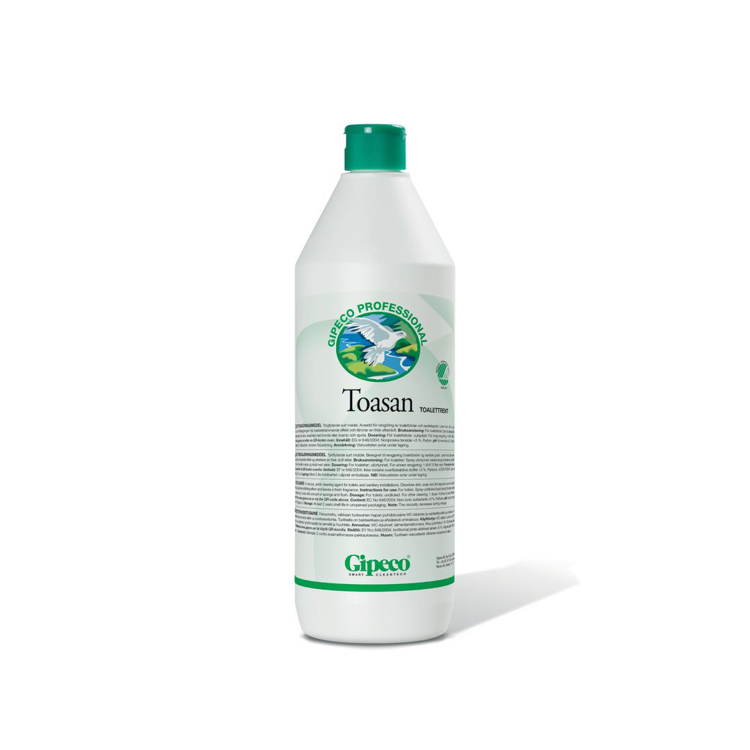 GIPECO Sanitetsrengöring Toasan 1L | Städ och hygien - Rengöringsmedel - Sanitetsrent | Kontorsexperten