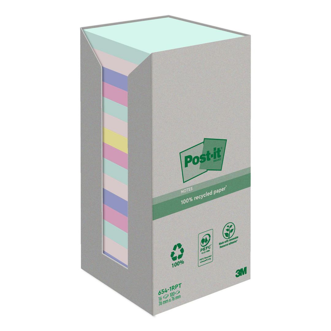 POST-IT Notes 76x76 sorterade färger 16/fp | Kontorsmaterial - Notes och Post-It - Notes - Färgade | Kontorsexperten