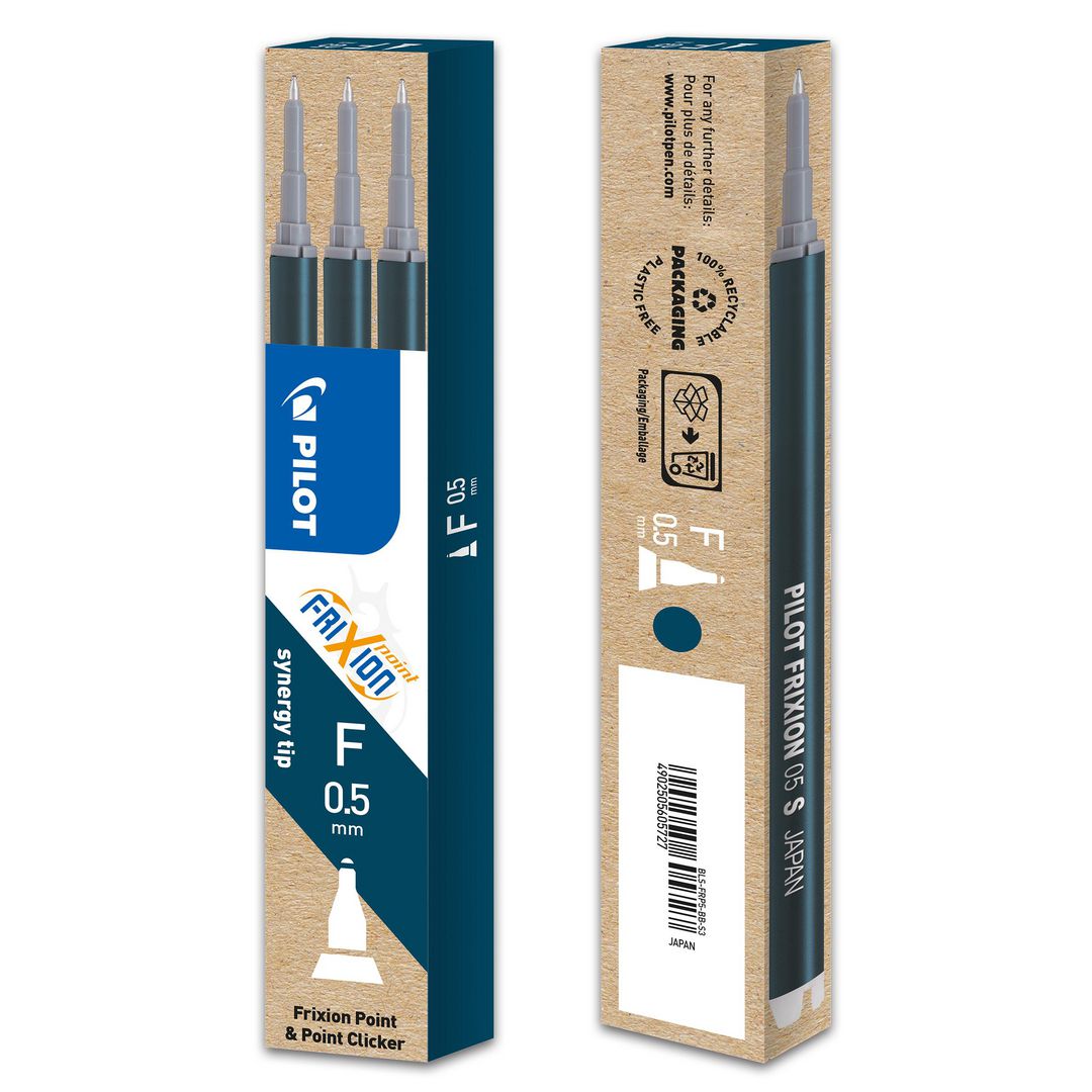 PILOT Refill Frixion Synergy 0,5mm svartblå 3/fp | Kontorsmaterial - Pennor - Pennpatroner | Kontorsexperten