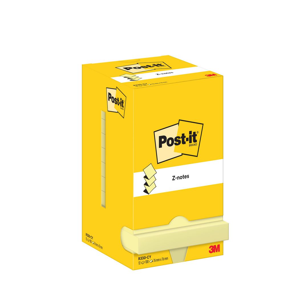 POST-IT Notes Z-block 76x76mm gul | Kontorsmaterial - Notes och Post-It - Notes - Z-block | Kontorsexperten