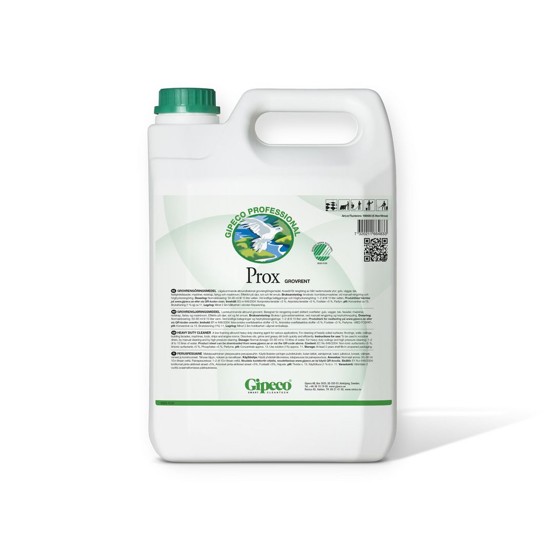 GIPECO Grovrengöringsmedel Prox 5L | Städ och hygien - Rengöringsmedel - Grovrent | Kontorsexperten