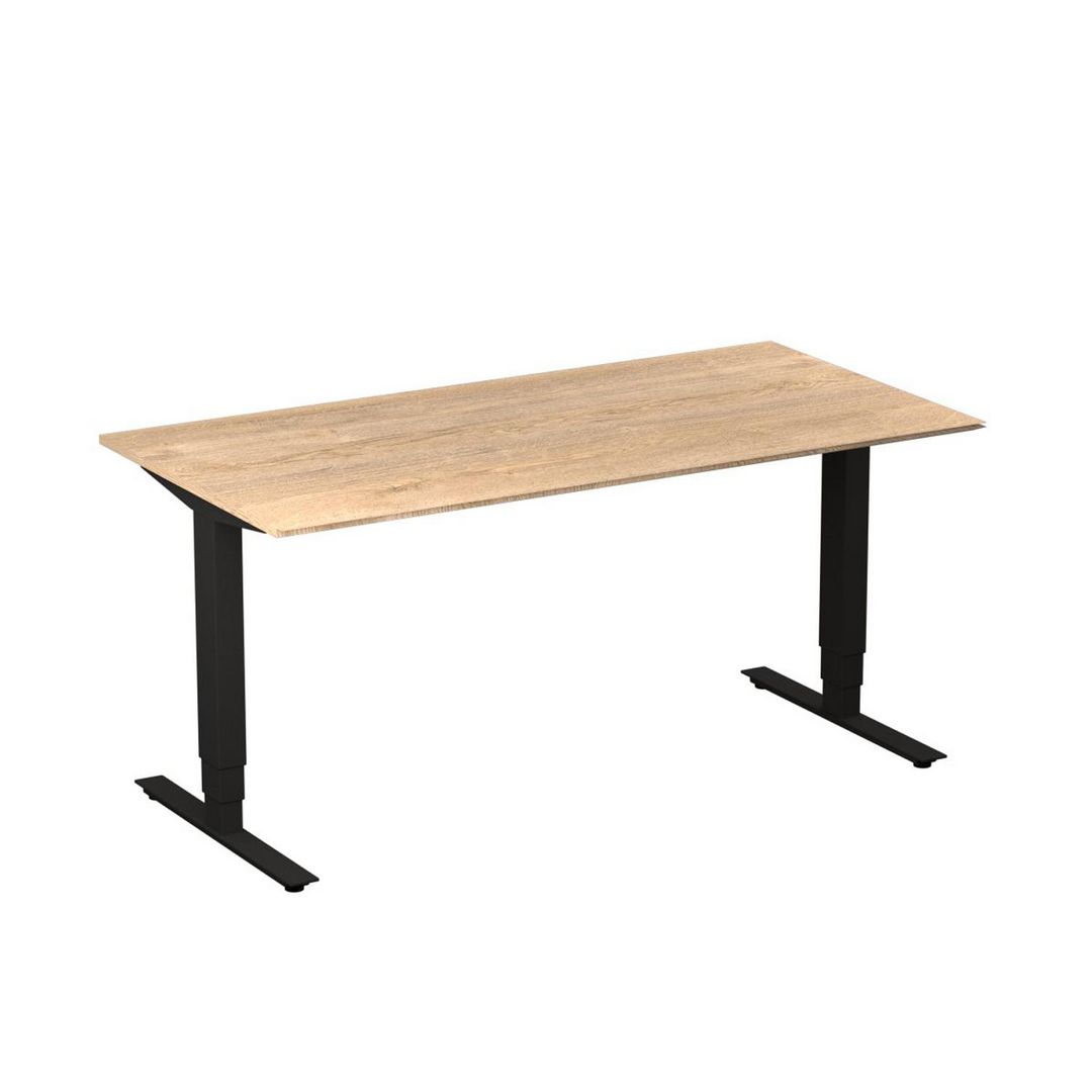DENORD DESIGN Bord höj/sänk Pro 1600x800 ek/svart | Kontorsmöbler och inredning - Bord och hurtsar - Skrivbord - Höj/sänkbar | Kontorsexperten