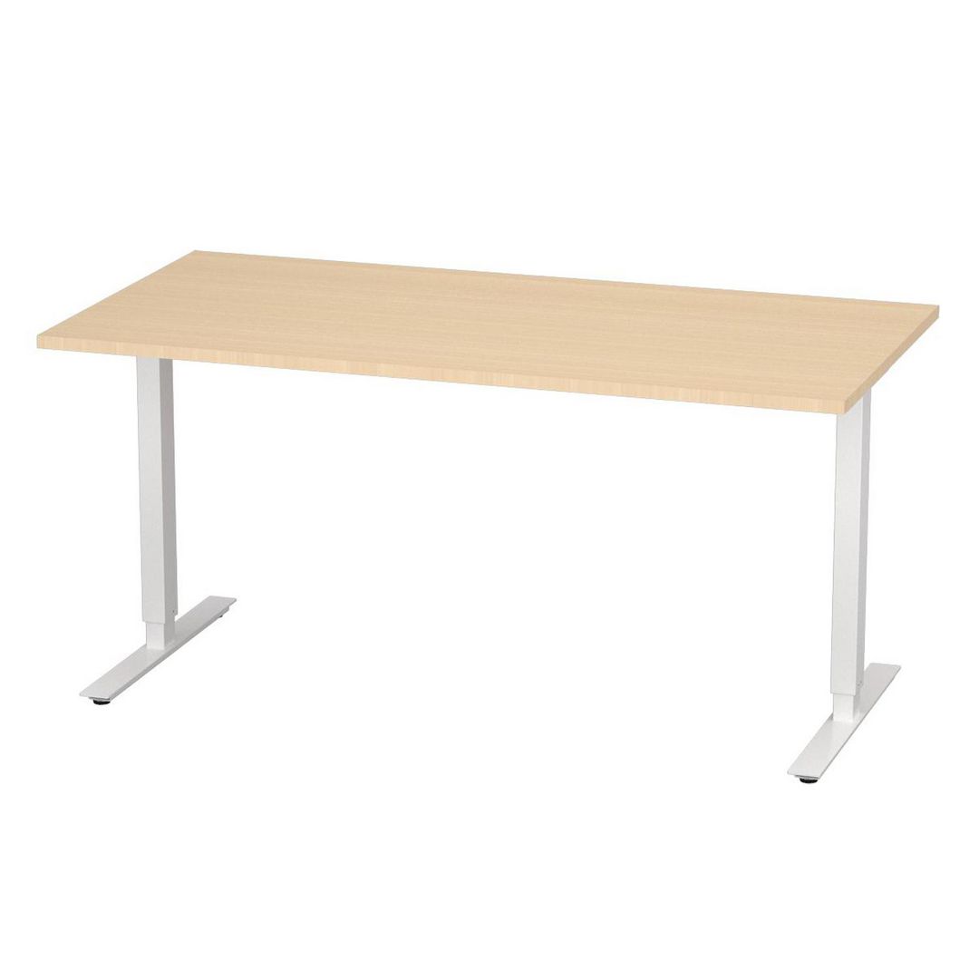 DENORD DESIGN Bord höj/sänk Basic 1600x800 björk/vit | Kontorsmöbler och inredning - Bord och hurtsar - Skrivbord - Höj/sänkbar | Kontorsexperten