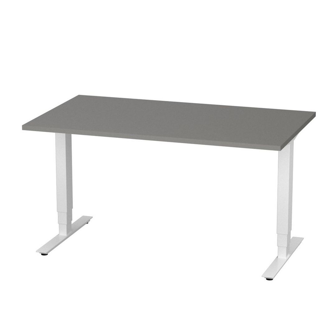 DENORD DESIGN Bord höj/sänk Pro 1400x800 grå/vit | Kontorsmöbler och inredning - Bord och hurtsar - Skrivbord - Höj/sänkbar | Kontorsexperten