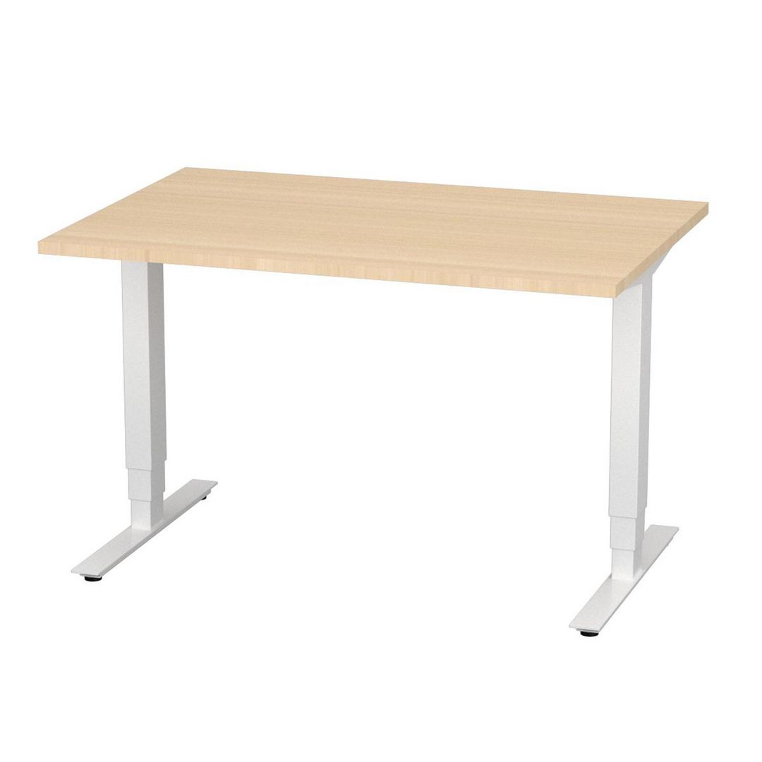 DENORD DESIGN Bord höj/sänk Pro 1200x800 björk/vit | Kontorsmöbler och inredning - Bord och hurtsar - Skrivbord - Höj/sänkbar | Kontorsexperten