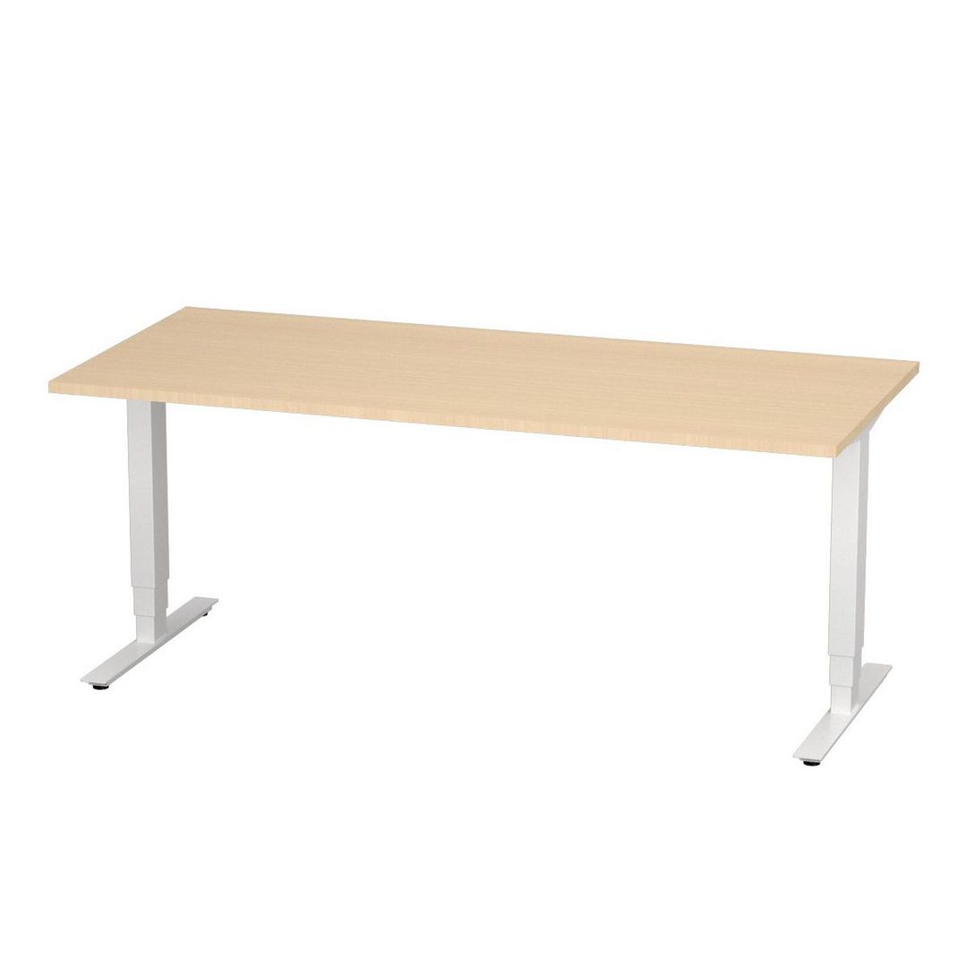 DENORD DESIGN Bord höj/sänk Pro 1800x800 björk/vit | Kontorsmöbler och inredning - Bord och hurtsar - Skrivbord - Höj/sänkbar | Kontorsexperten