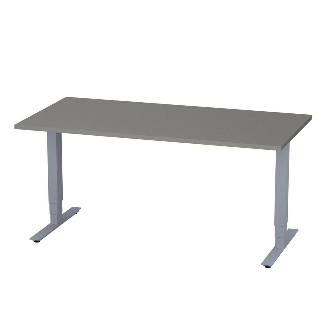 DENORD DESIGN Bord höj/sänk Pro 1600x800 grå/silver | Kontorsmöbler och inredning - Bord och hurtsar - Skrivbord - Höj/sänkbar | Kontorsexperten