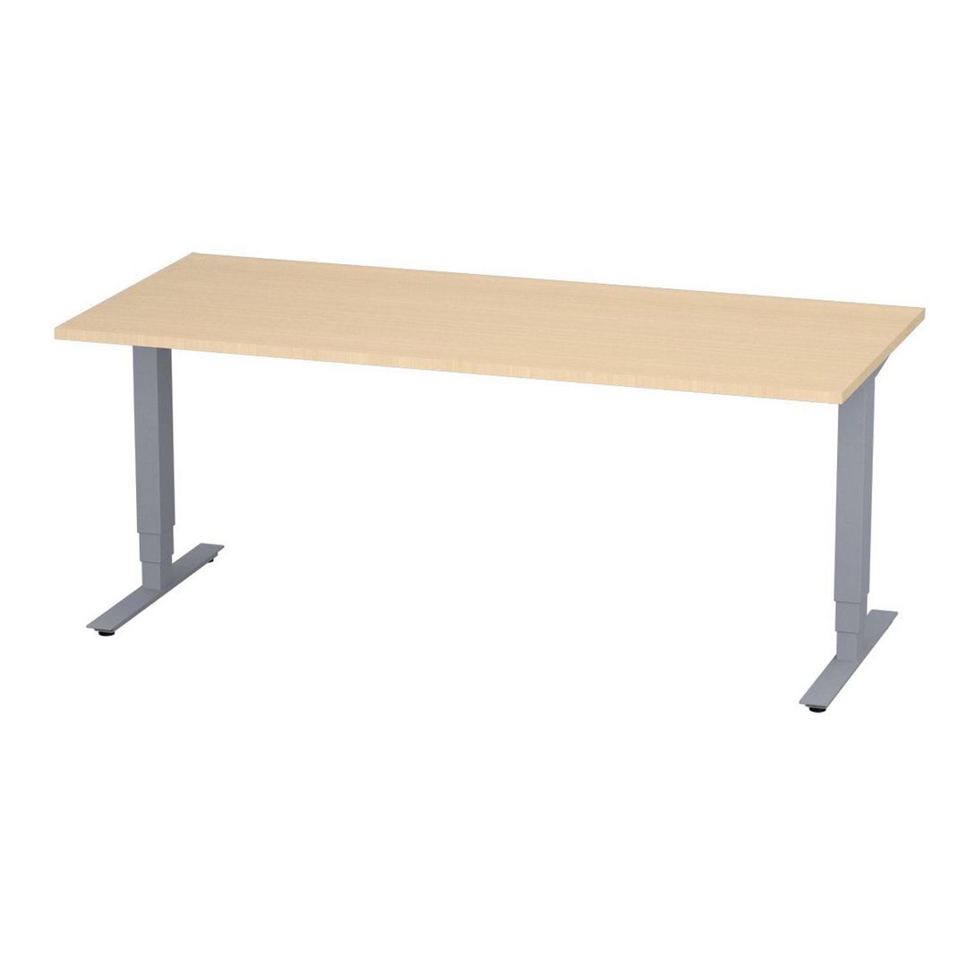 DENORD DESIGN Bord höj/sänk Pro 1800x800 björk/silver | Kontorsmöbler och inredning - Bord och hurtsar - Skrivbord - Höj/sänkbar | Kontorsexperten