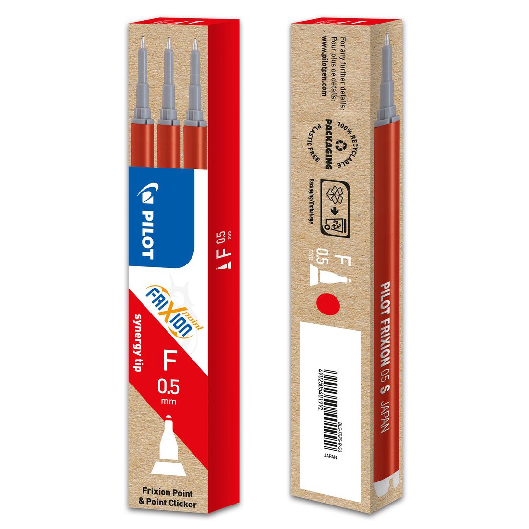 PILOT Refill Frixion Syner 0,5 röd 3/fp | Kontorsmaterial - Pennor - Pennpatroner | Kontorsexperten