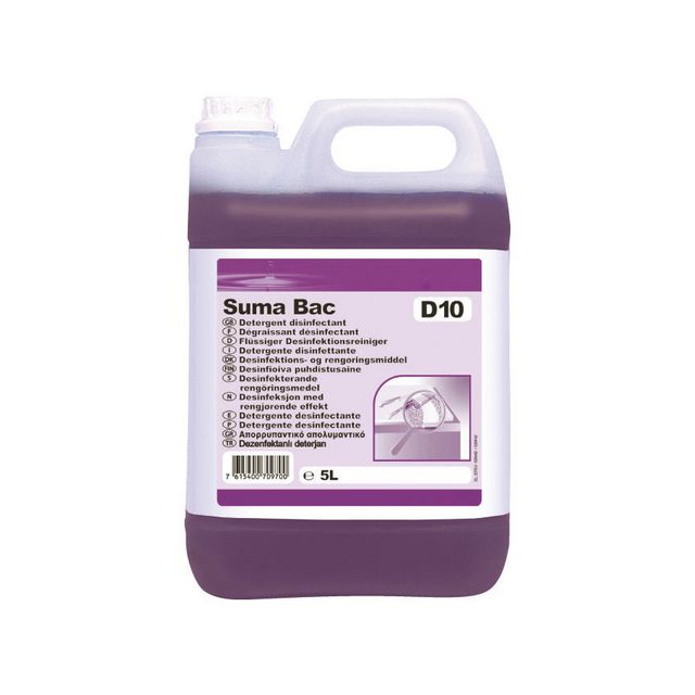 DIVERSEY Rengöringsmedel Suma Bac conc D10 5L | Städ och hygien - Desinfektionsmedel - Ytdesinfektion | Kontorsexperten