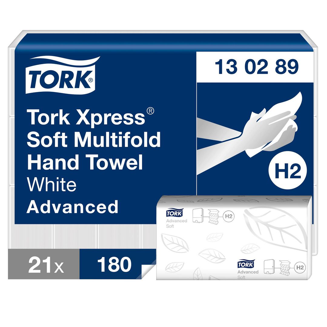 TORK Pappershandduk Xpress H2 Advanced Mjuk Multifold 3780/fp | Städ och hygien - Toalettpapper och torkpapper - Pappershanddukar | Kontorsexperten