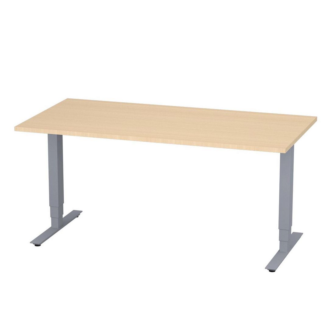 DENORD DESIGN Bord höj/sänk Pro 1600x800 björk/silver | Kontorsmöbler och inredning - Bord och hurtsar - Skrivbord - Höj/sänkbar | Kontorsexperten