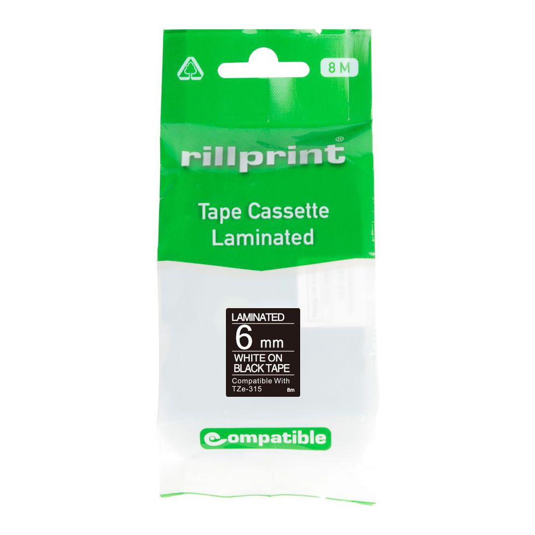 Tape 6mm TZe-315 Vit på Svart | Kontorsmaskiner - Märkmaskiner och tape - Tape - Brother TZ | Kontorsexperten