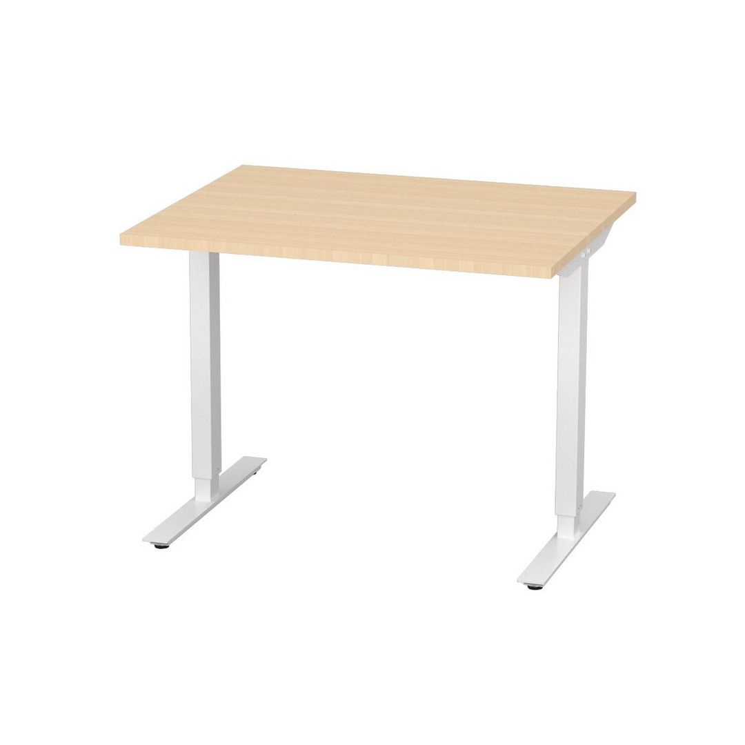 DENORD DESIGN Bord höj/sänk Basic 1000x800 björk/vit | Kontorsmöbler och inredning - Bord och hurtsar - Skrivbord - Höj/sänkbar | Kontorsexperten