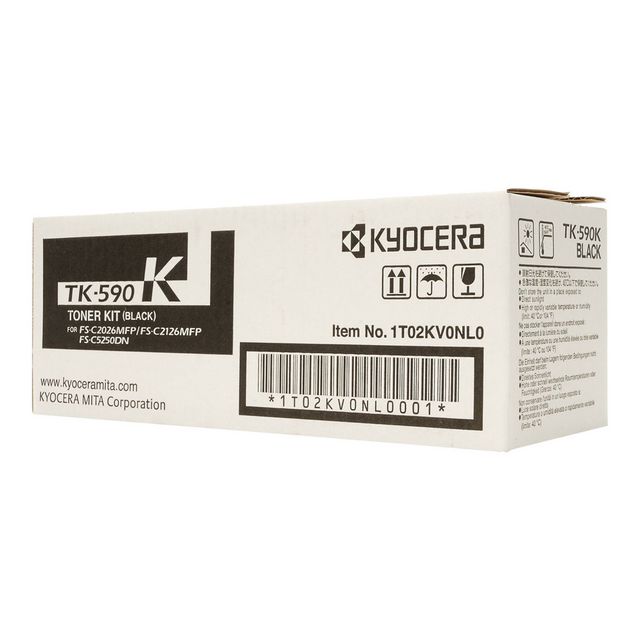 KYOCERA Toner, 590K, svart, singelförpackning, 0T2KV0NL | Toner och bläck - Tonerkassetter - Toner Kyocera | Kontorsexperten