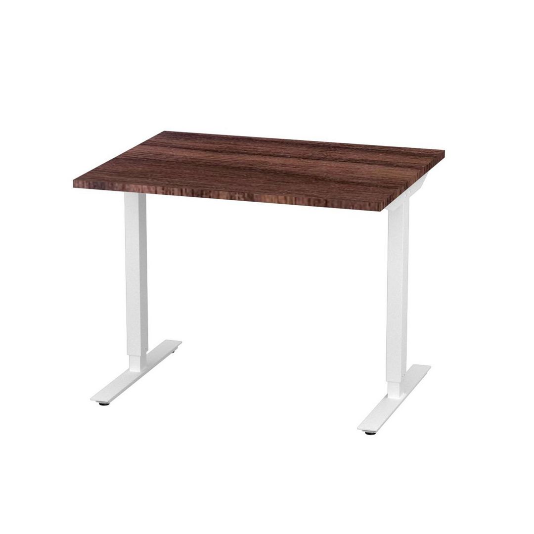 DENORD DESIGN Bord höj/sänk Basic 1000x800 valnöt/vit | Kontorsmöbler och inredning - Bord och hurtsar - Skrivbord - Höj/sänkbar | Kontorsexperten