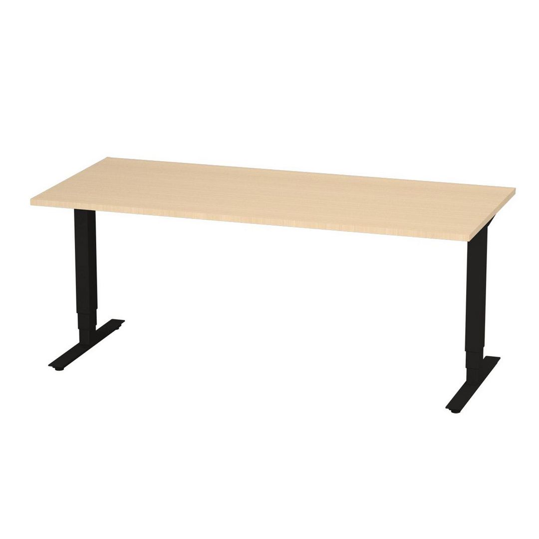 DENORD DESIGN Bord höj/sänk Pro 1800x800 björk/svart | Kontorsmöbler och inredning - Bord och hurtsar - Skrivbord - Höj/sänkbar | Kontorsexperten