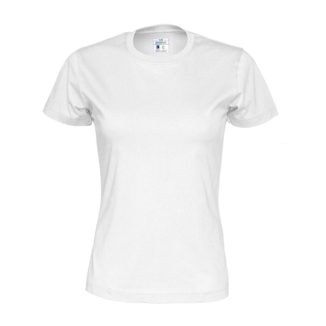 COTTOVER T-shirt COTTOVER dam GOTS vit XS | Arbetskläder - Arbetströjor - T-shirts | Kontorsexperten