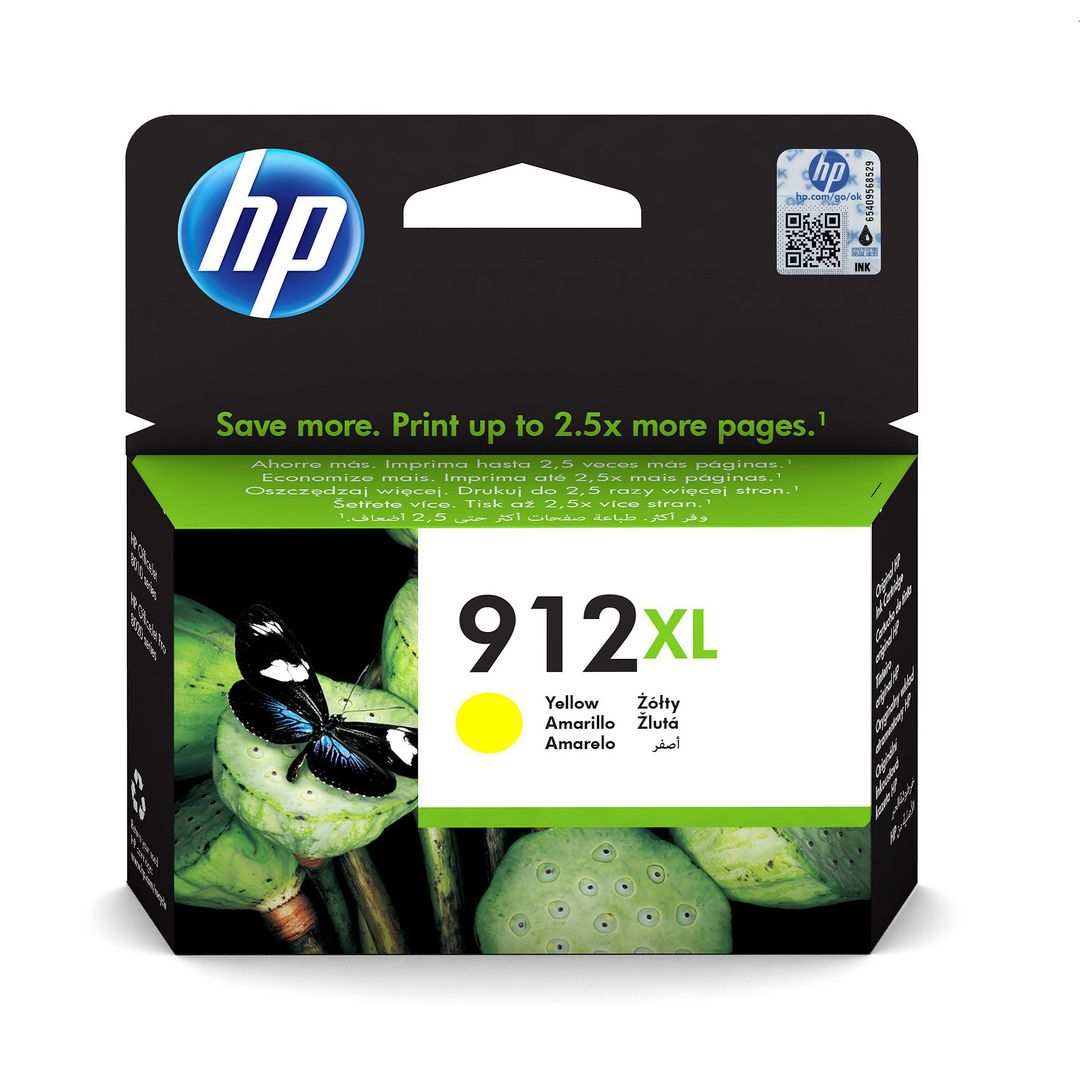 HP 912XL bläckpatron, gul, hög kapacitet, 9,19 ml | Toner och bläck - Bläckpatroner - Bläckpatroner HP | Kontorsexperten