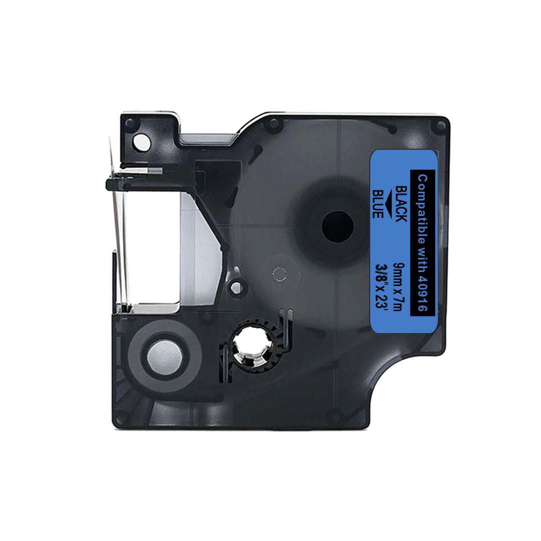 Tape 9mm Svart på Blå | Kontorsmaskiner - Märkmaskiner och tape - Tape - Dymo D1 | Kontorsexperten