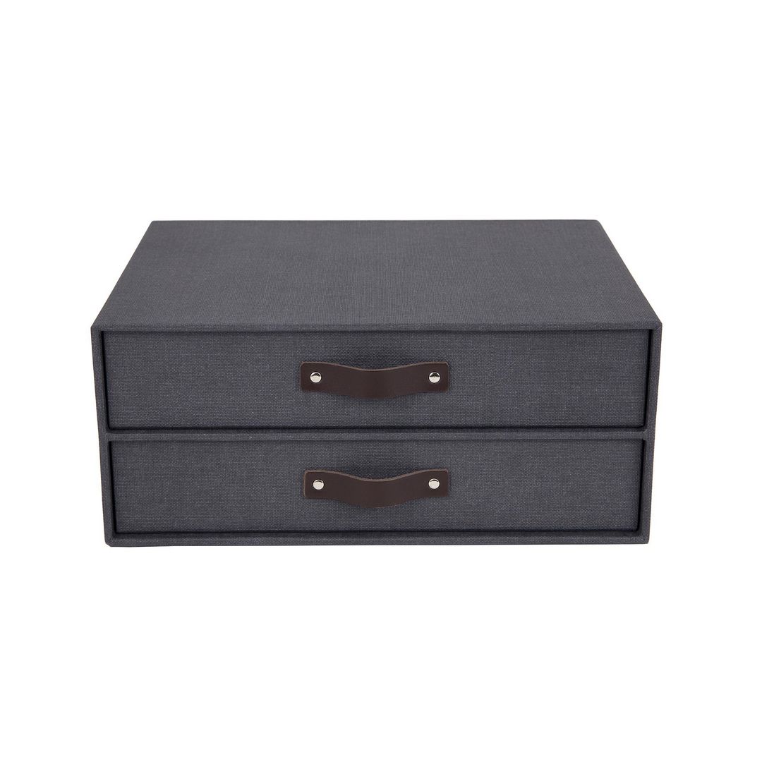 BIGSO BOX Skrivbordsbyrå kartong 2-lådor svart | Kontorsmaterial - Till skrivbordet - Blankettfack och Boxar | Kontorsexperten