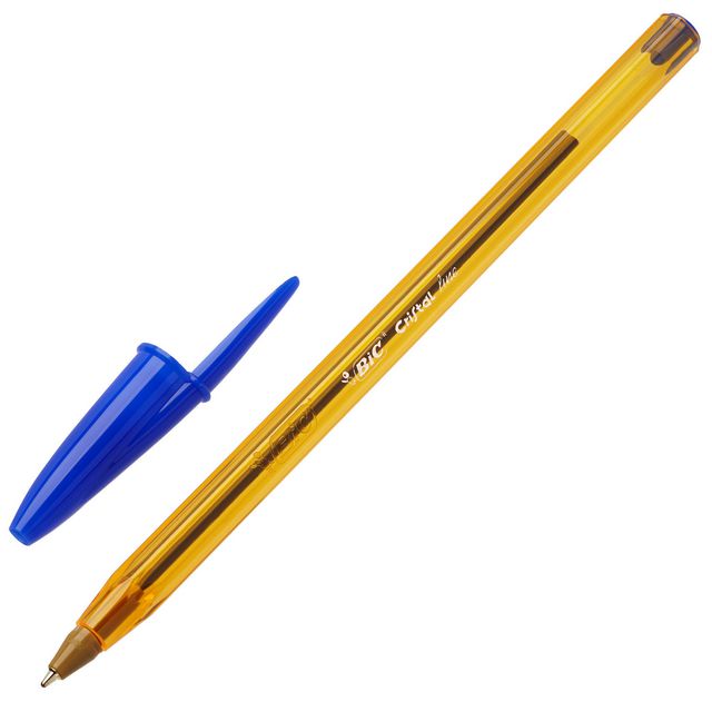 BIC Kulpenna, Cristal® Original Fine tunn spets 0,8mm blå | Kontorsmaterial - Pennor - Kulpennor | Kontorsexperten