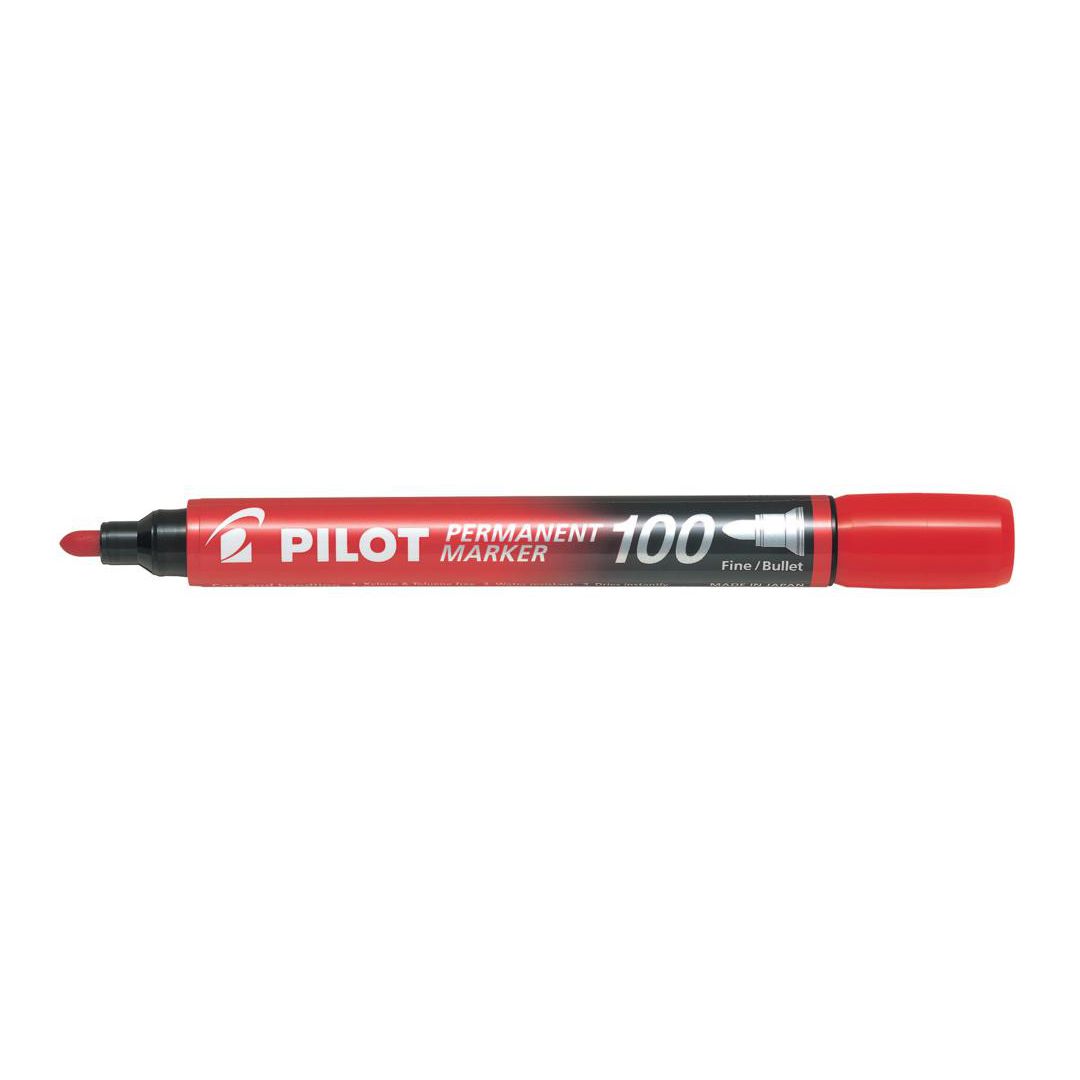 PILOT Märkpenna rund SCA 100 1mm röd | Kontorsmaterial - Pennor - Märkpennor - Rund spets | Kontorsexperten