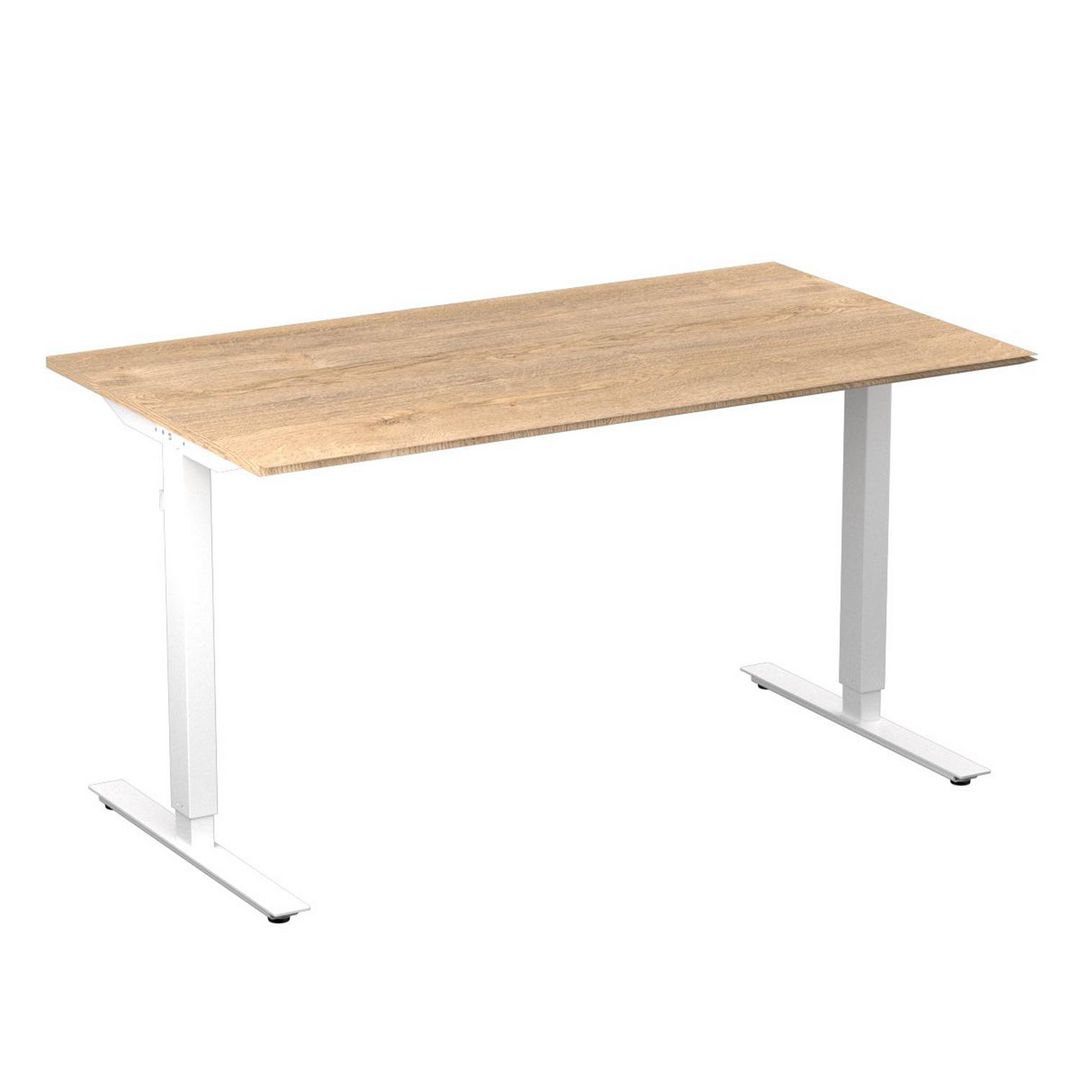 DENORD DESIGN Bord höj/sänk Basic 1400x800 ek/vit | Kontorsmöbler och inredning - Bord och hurtsar - Skrivbord - Höj/sänkbar | Kontorsexperten