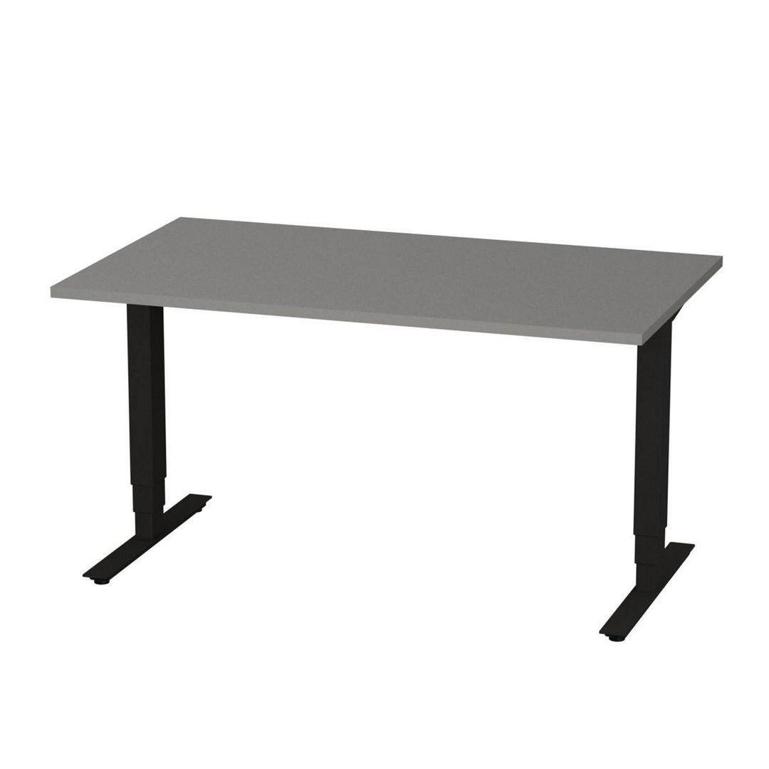 DENORD DESIGN Bord höj/sänk Pro 1400x800 grå/svart | Kontorsmöbler och inredning - Bord och hurtsar - Skrivbord - Höj/sänkbar | Kontorsexperten